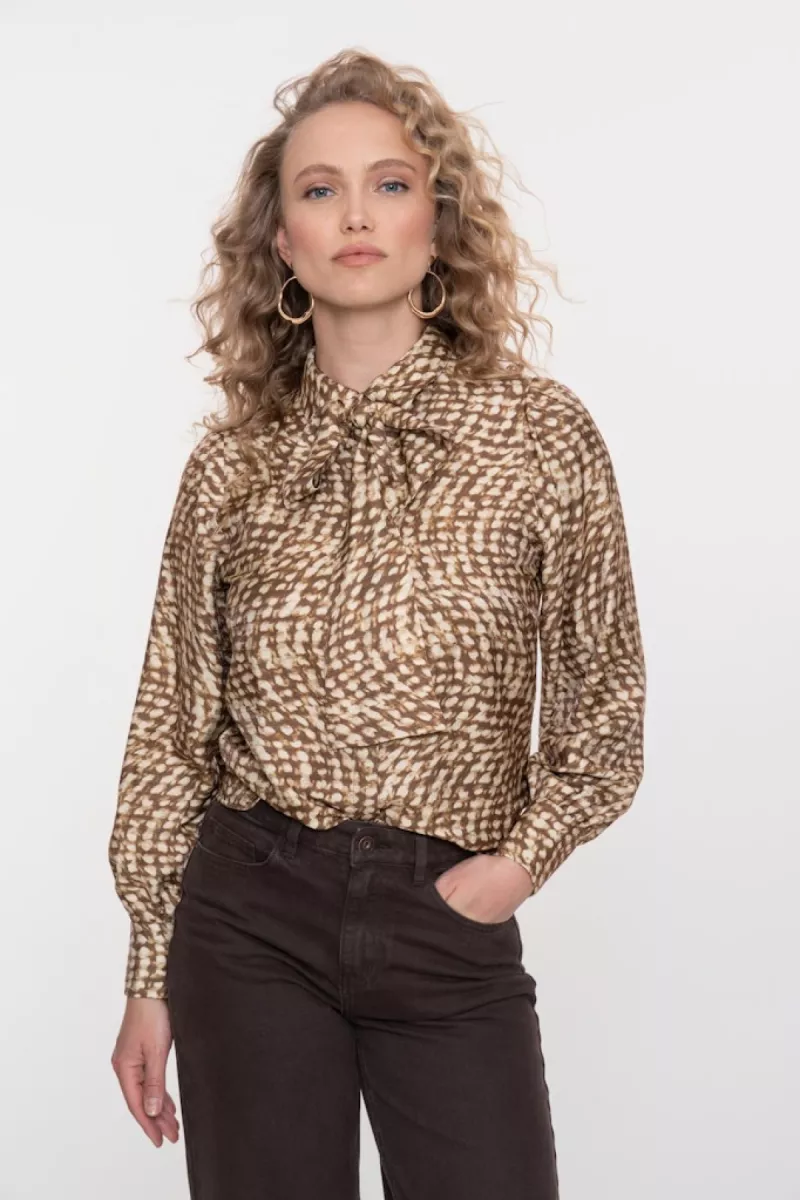 GEISHA-Blouse-53903-20-775 brown/sand-BRUIN