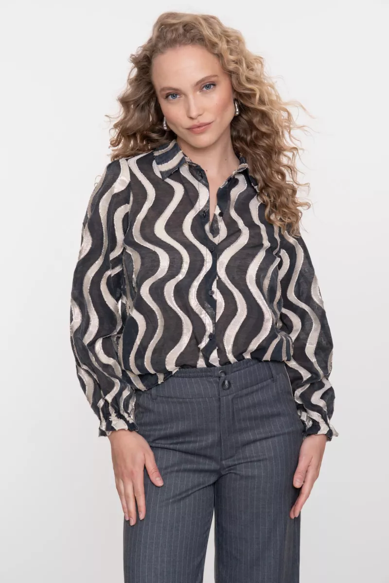 GEISHA-Blouse-53915-20-999 black/gold-BLACK
