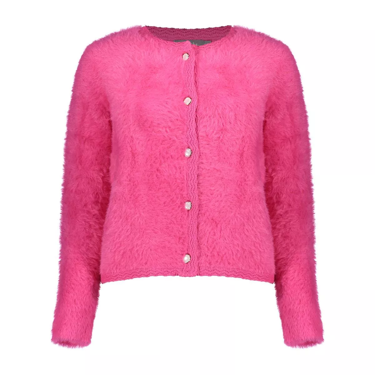 GEISHA-Cardigan hairy-54807-10-420 pink-PINK