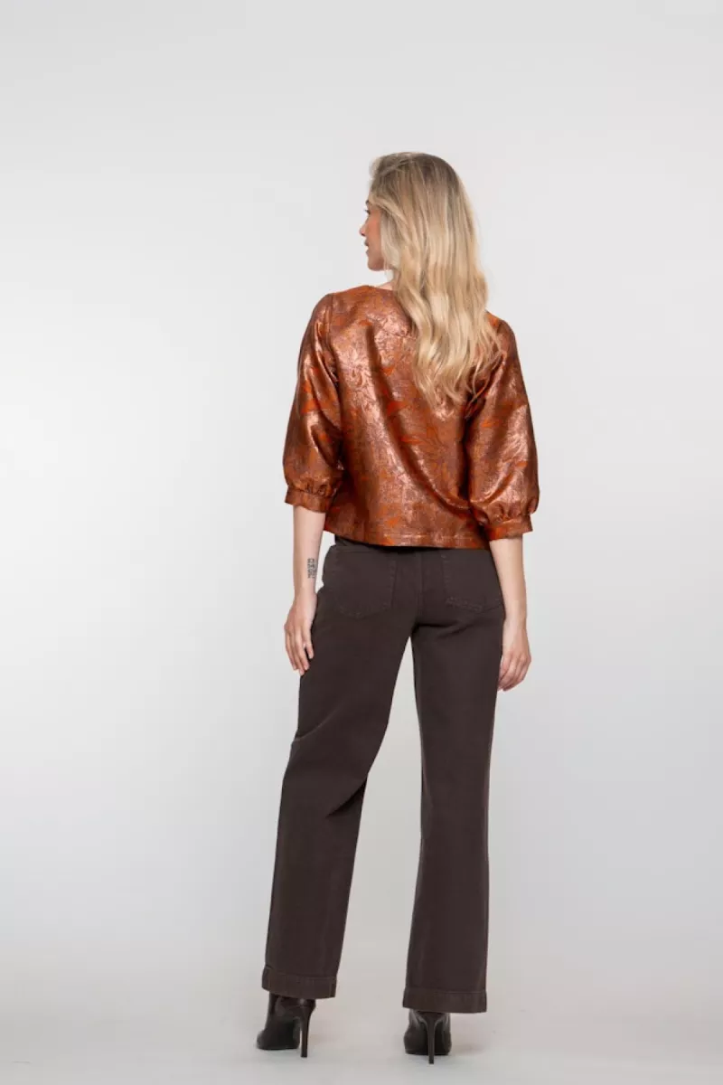 GEISHA-Jeans flair-51809-10-775 brown-BRUIN
