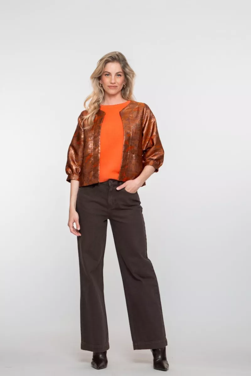 GEISHA-Jeans flair-51809-10-775 brown-BRUIN