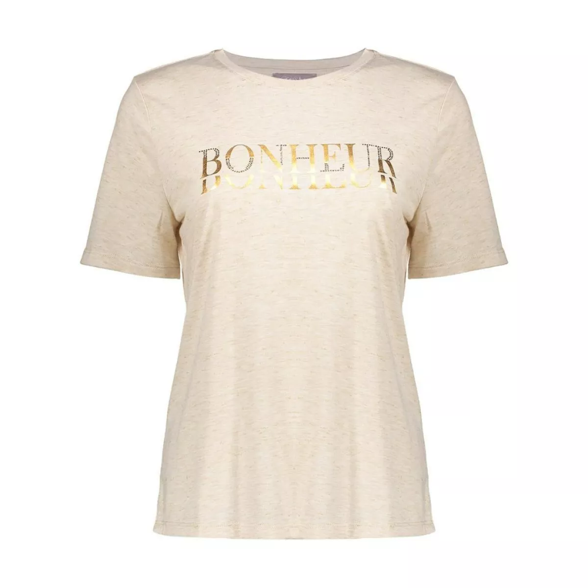 GEISHA-T-shirt bonheur-52831-41-715 beige melange-CREME