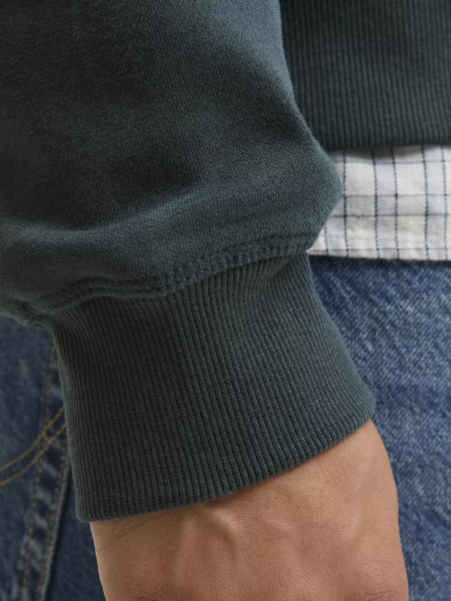 JACK & JONES-JORBLEECKER BRANDING SWEAT HIGH NEC-12285802-Forest river-GROEN