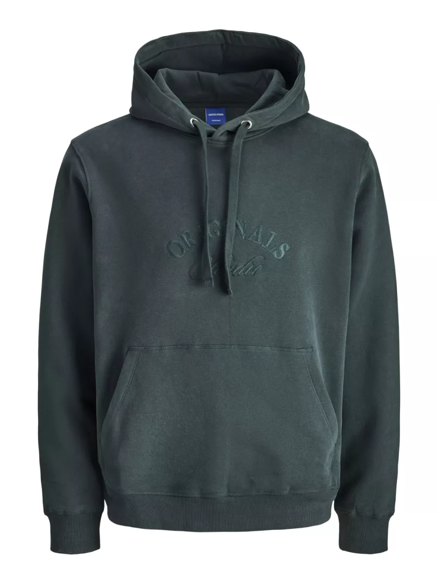 JACK & JONES-JORBLEECKER BRANDING SWEAT HOOD BF-12285796-Forest river-GROEN