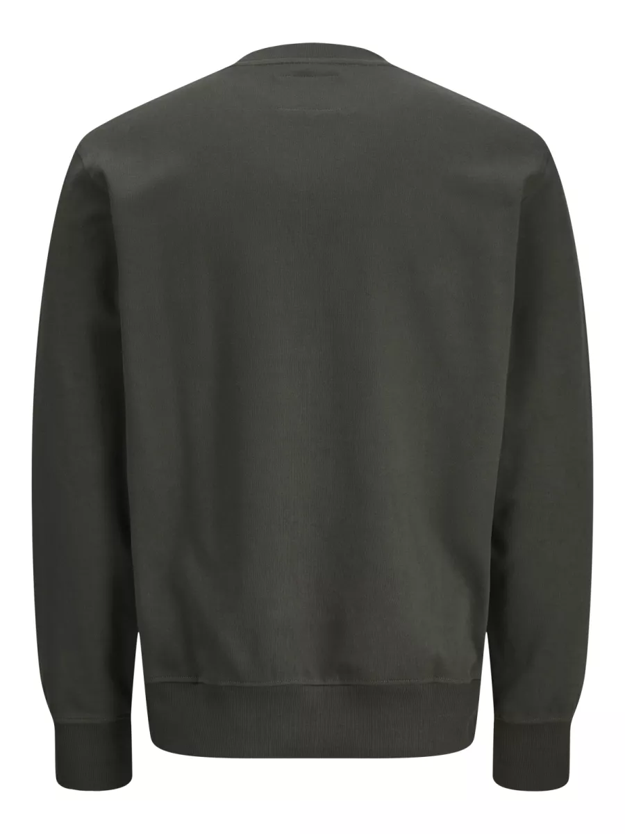 JACK & JONES-JPRBLACHAD BRANDING SWEAT CREW NECK-12261386-Peat-GROEN