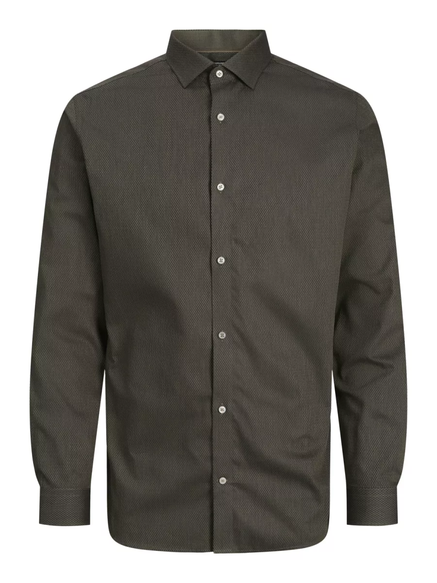 JACK & JONES-JPRBLAPARKER DETAIL L/S SHIRT NOOS-12260641-Brindle-BRUIN