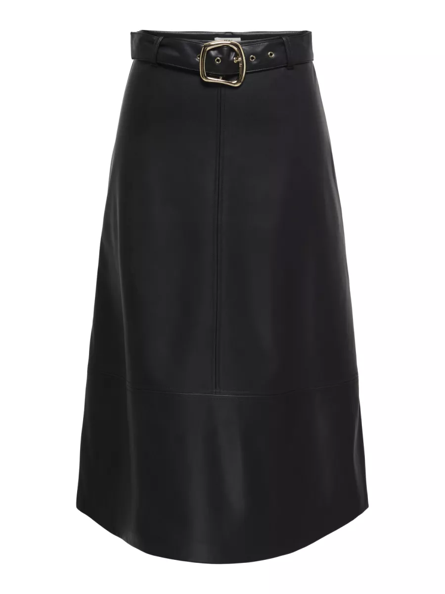 JDY-JDYANTOINE HW FAUX LEATHER SKIRT PN-15361007-Black-BLACK
