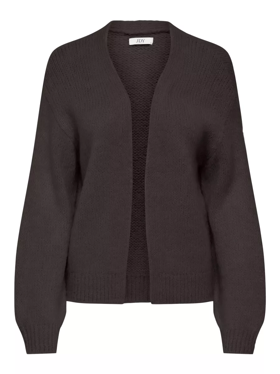 JDY-JDYDINEA L/S SOLID CARDIGAN KNT-15268468-Chocolate Torte-CHOCOLADE