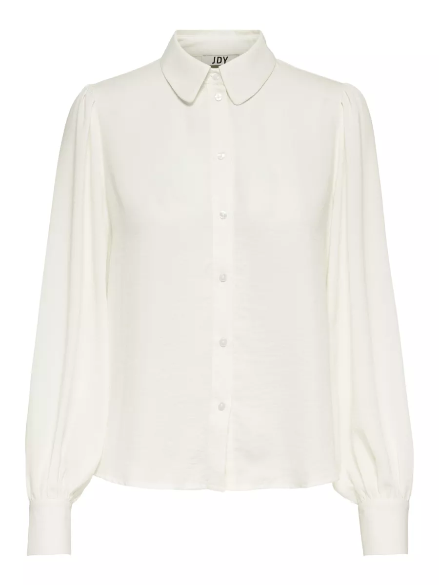 JDY-JDYDIVYA LIFE L/S PUFF SHIRT WVN DI-15283183-Cloud Dancer-CREME