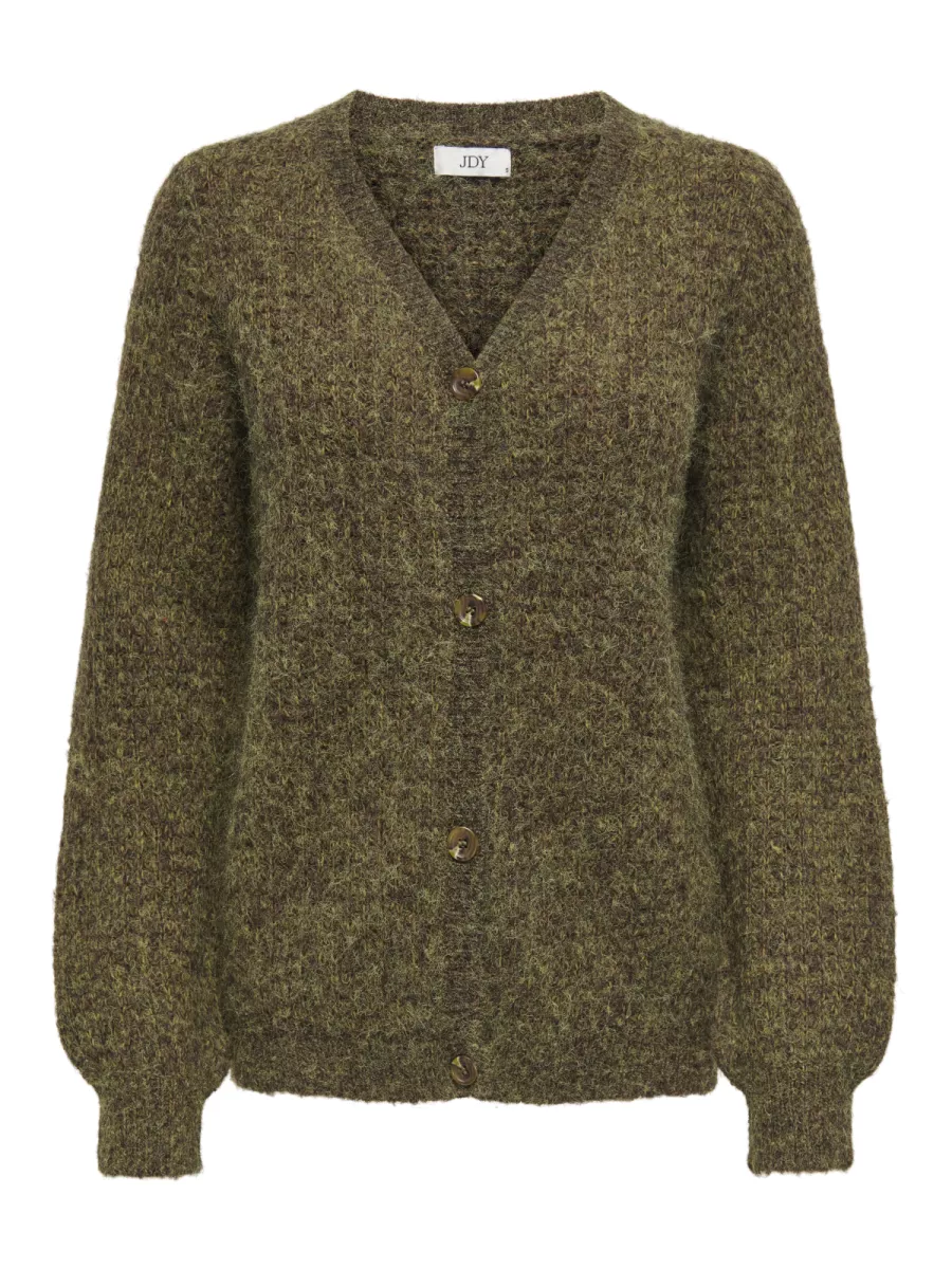 JDY-JDYMARI L/S V-NECK CARDIGAN KNT-15355482-Dark Olive-OLIJF