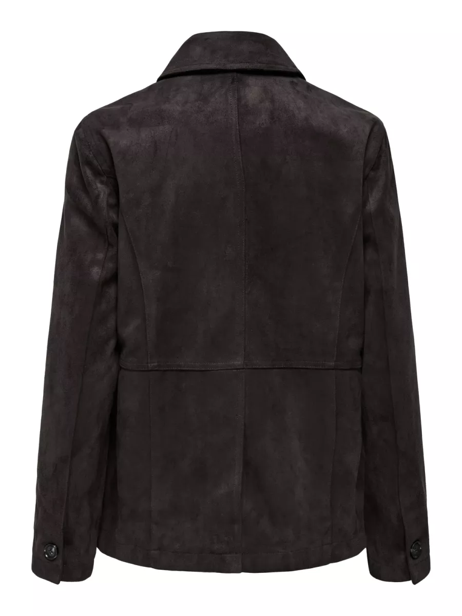 JDY-JDYPARKER FAUX SUEDE JACKET OTW YFM-15361100-Chocolate Torte-CHOCOLADE