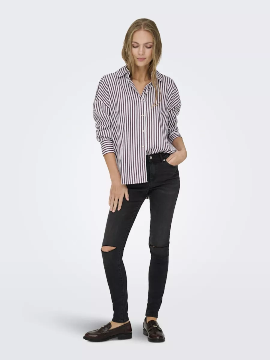 JDY-JDYVESPER L/S LOOSE SHIRT WVN NOOS-15338857-Cloud Dancer Fig-PAARS COMBINATIES