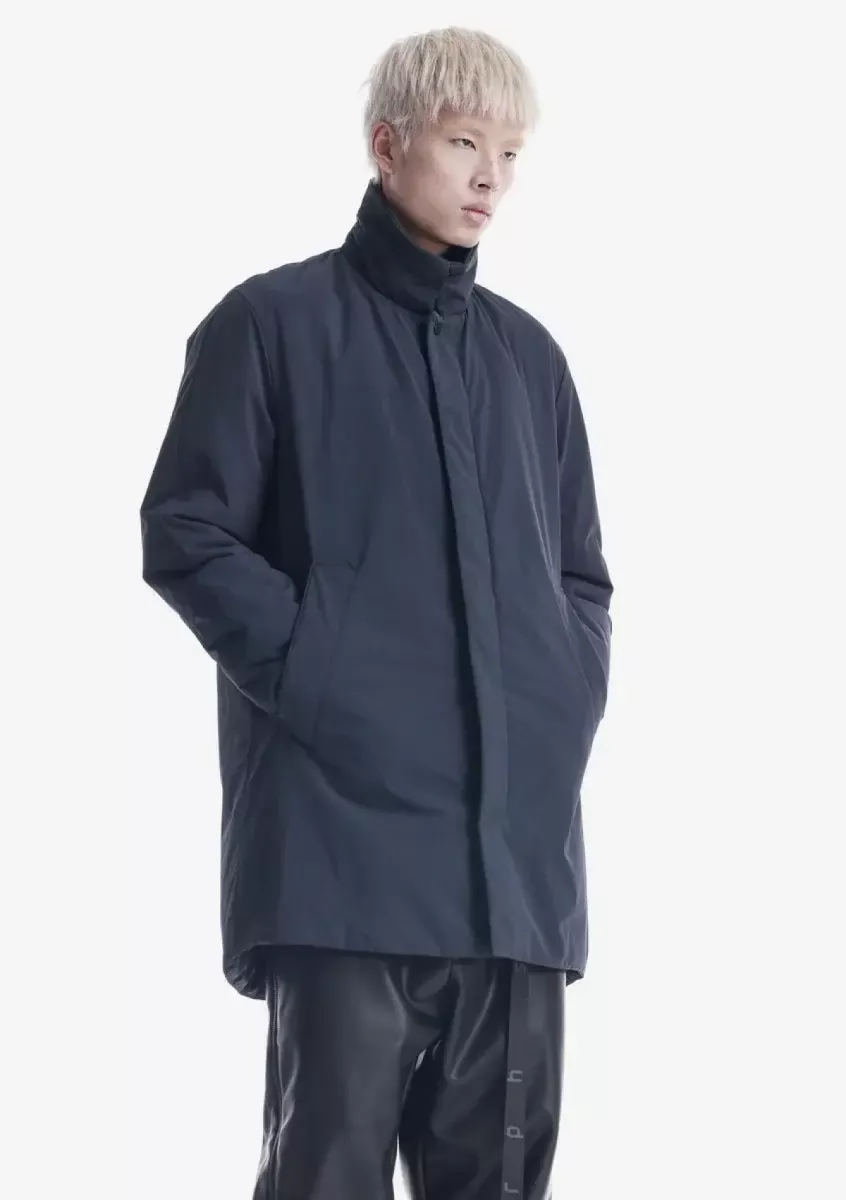 Krakatau-Bleriot trench coat-Qm549--6 Dark night-NAVY