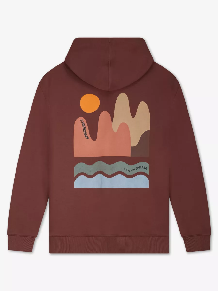 Law of the Sea-Law of the sea X Powderbaas hoodie-10266-Sable-DONKER ROOD