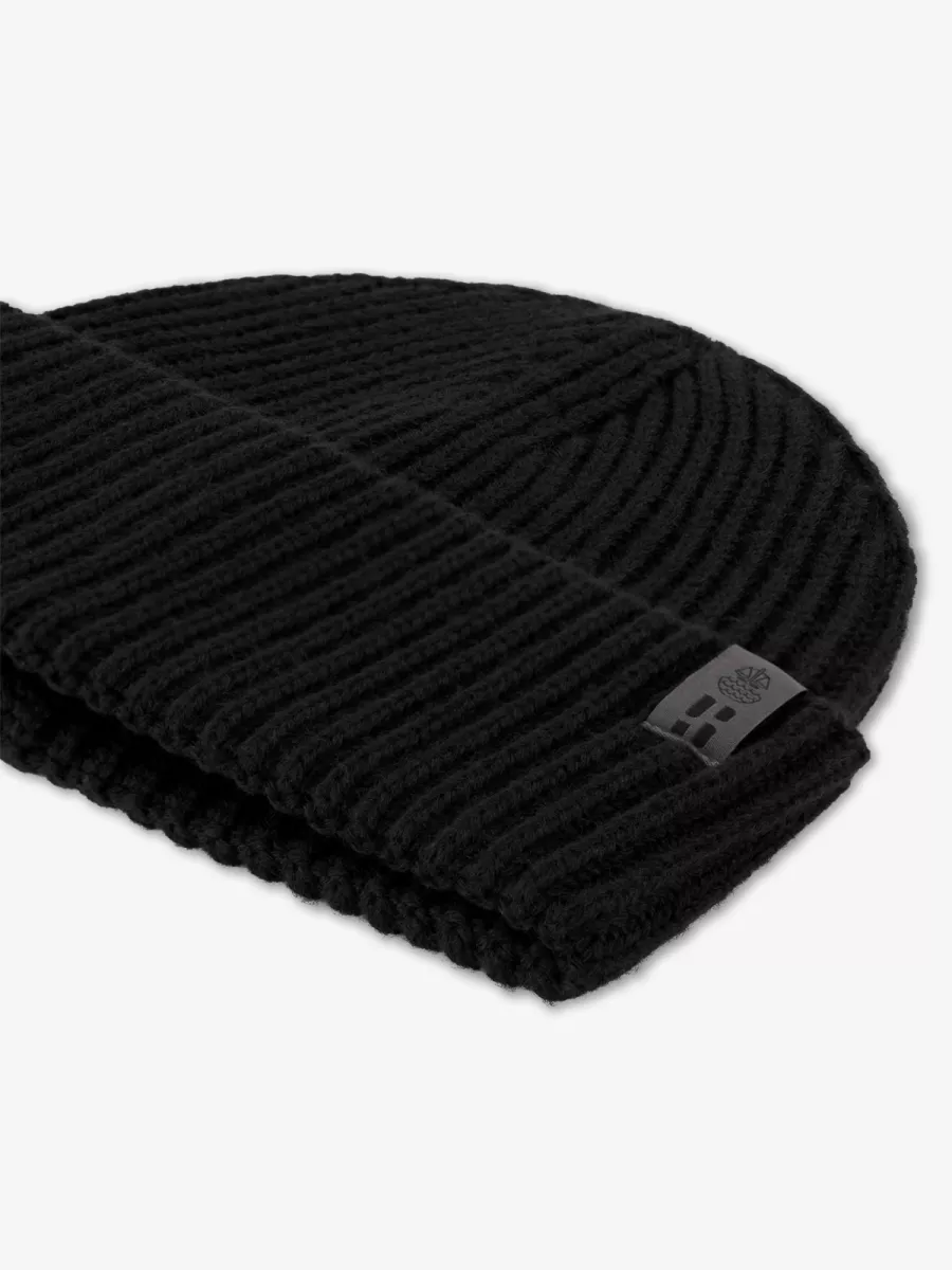 Law of the Sea-Law of the sea X Powderbaas merino beanie-10293-Black-ZWART