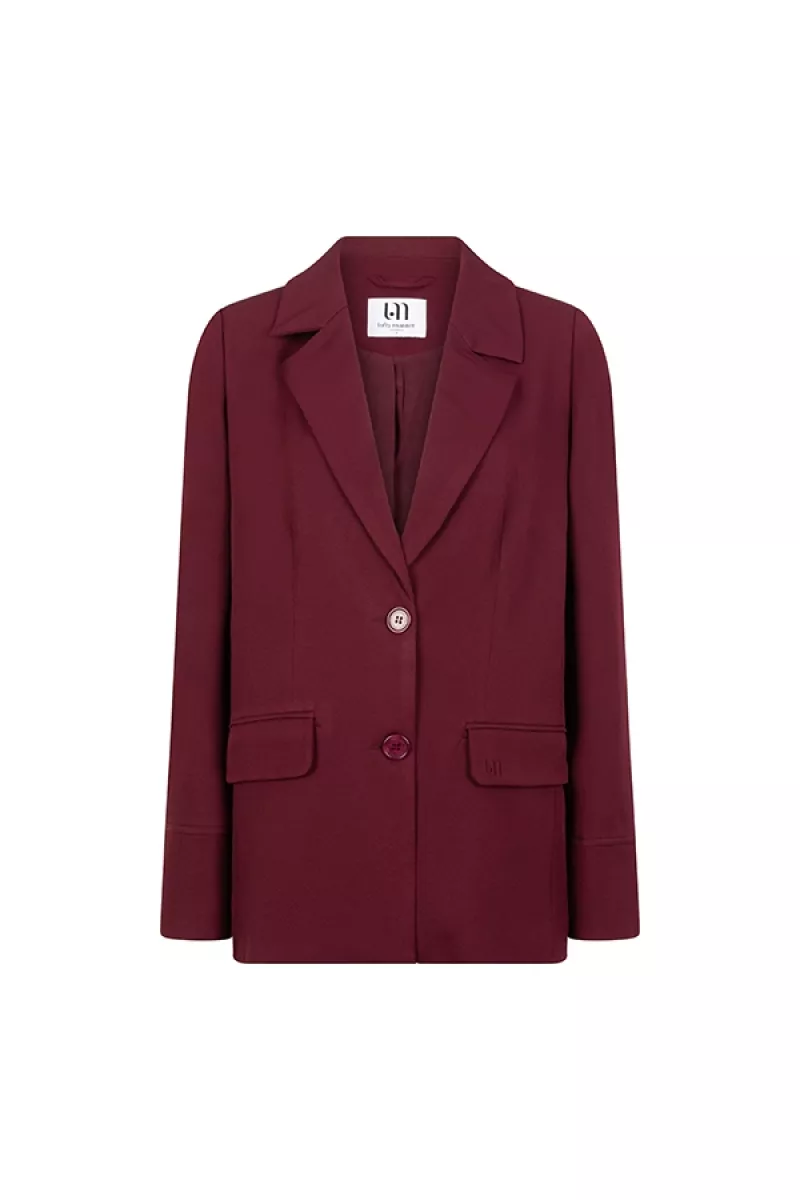 LOFTY MANNER-Blazer-QK47 - Blazer Oona-256 Burgundy Red-DONKER ROOD