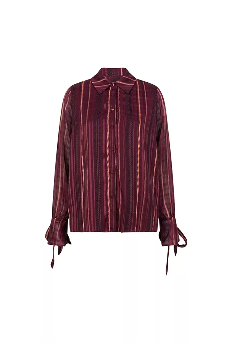 LOFTY MANNER-Blouse LM-QK08 - Blouse Mette-779 Folk Print-PAARS