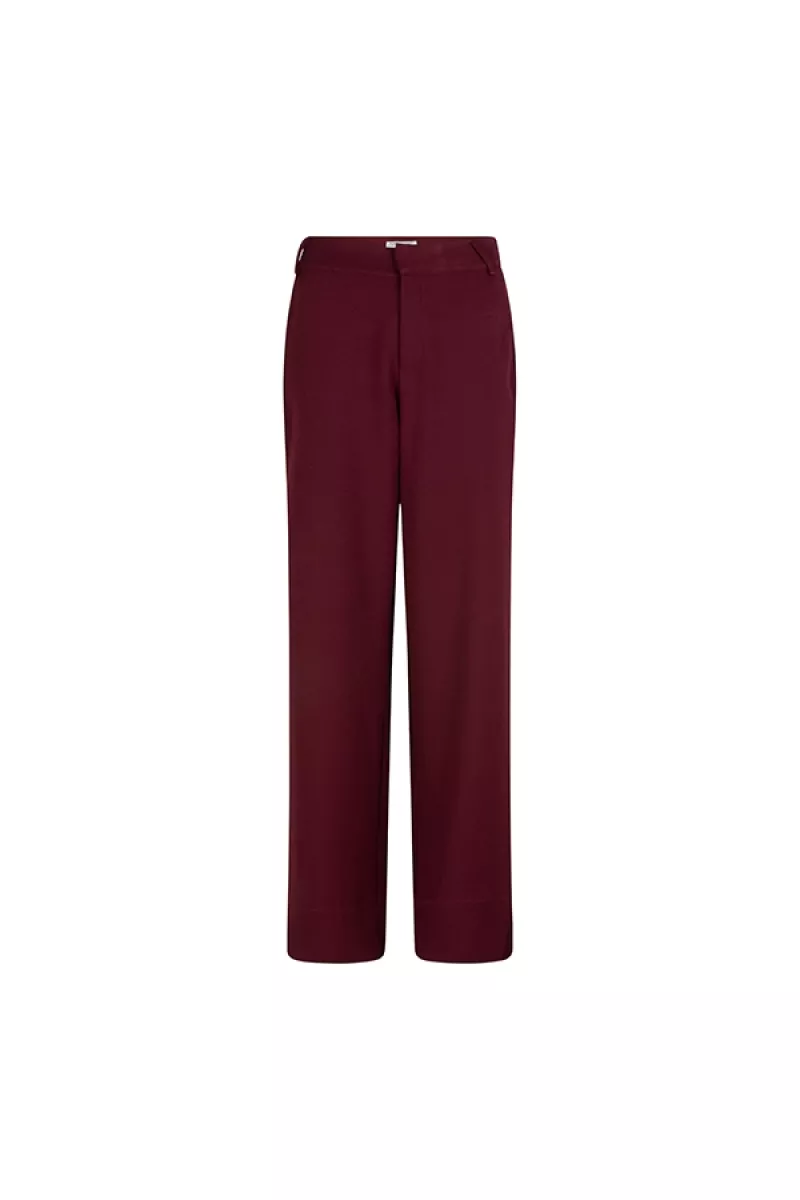 LOFTY MANNER--QK33 - Trouser Hilda-256 Burgundy Red-DONKER ROOD