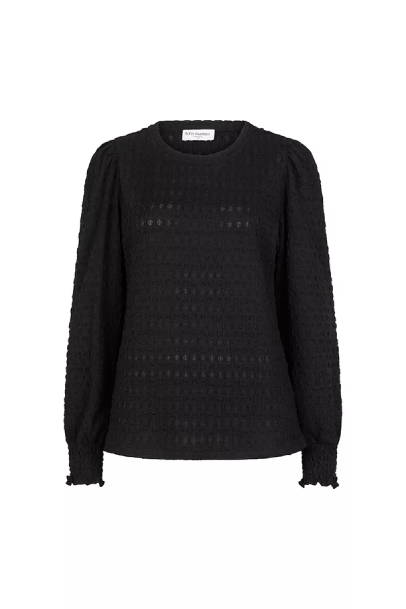 LOFTY MANNER-Shirt LM-QK203.1 - Top Thyrsa-600 Black-ZWART