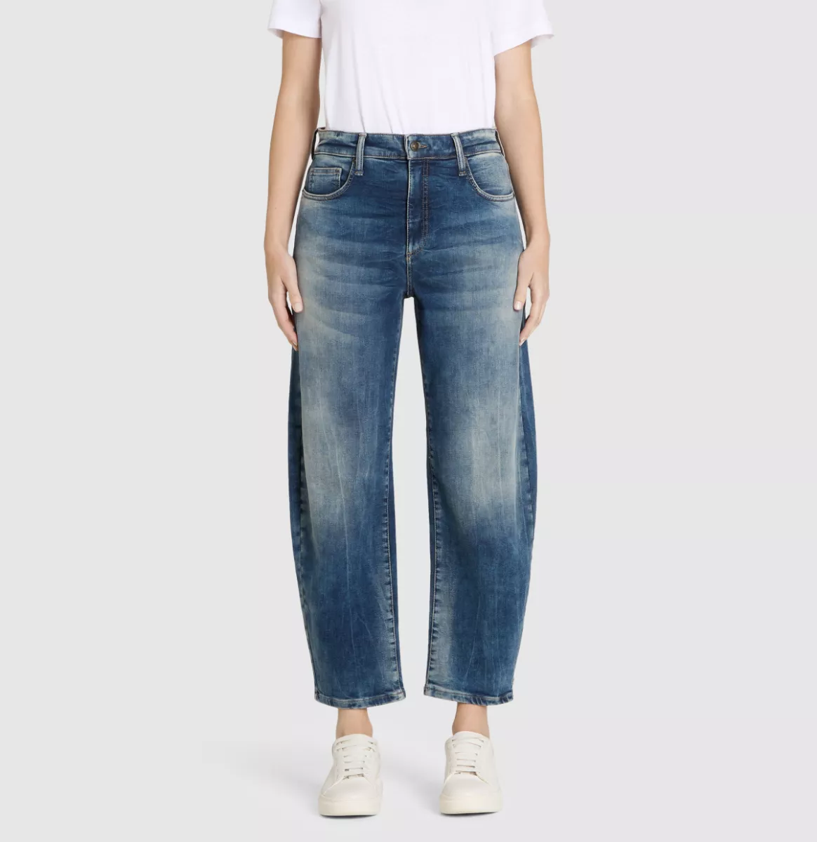 MAC-DANNI; L; D681; Trousers MAC Ladies-0389L311090-D681 Stormy tinted-BLAUW