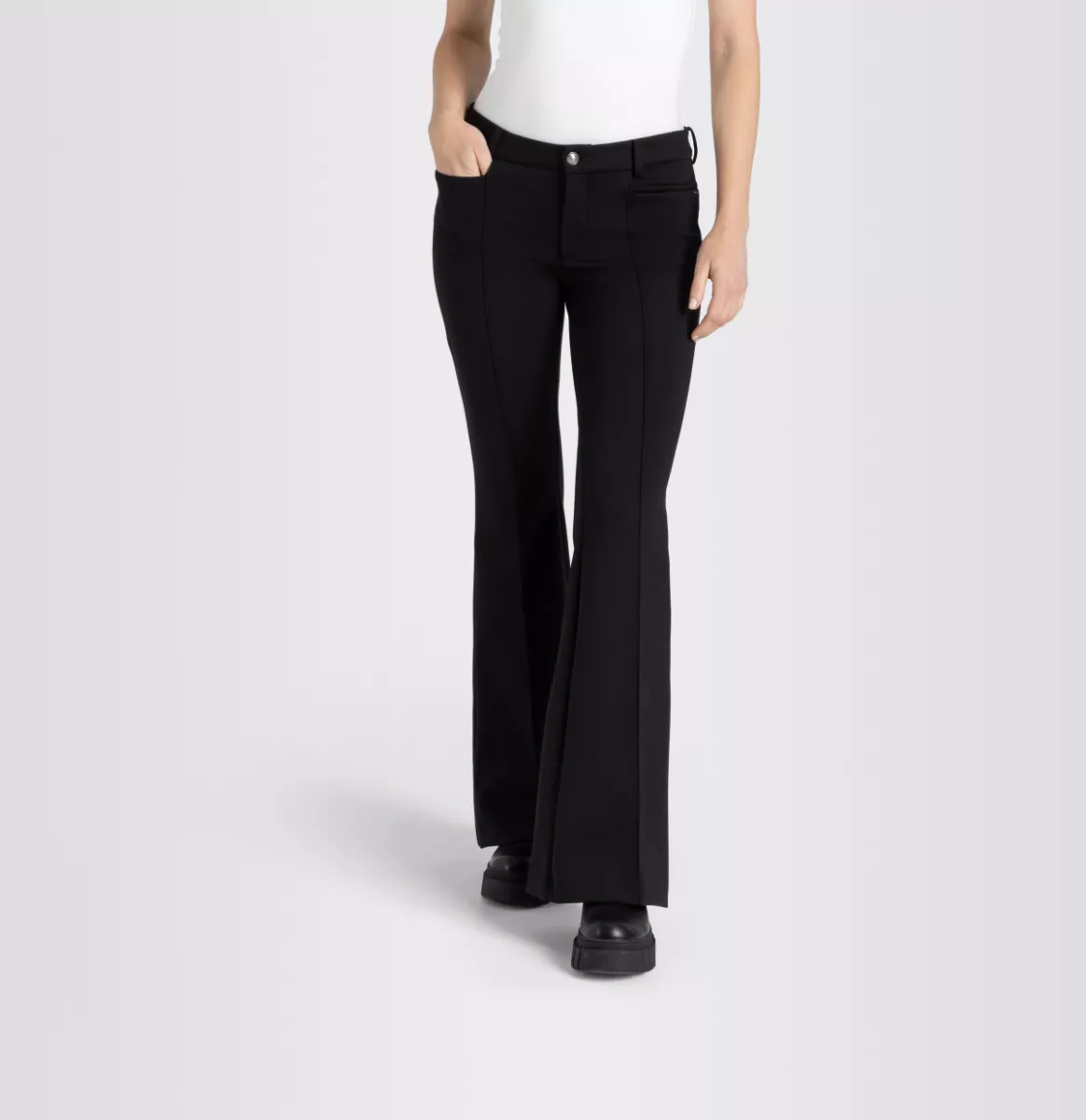 MAC-DREAM BOOT; 4; Trousers MAC Ladies-0127552800-090 Black-ZWART