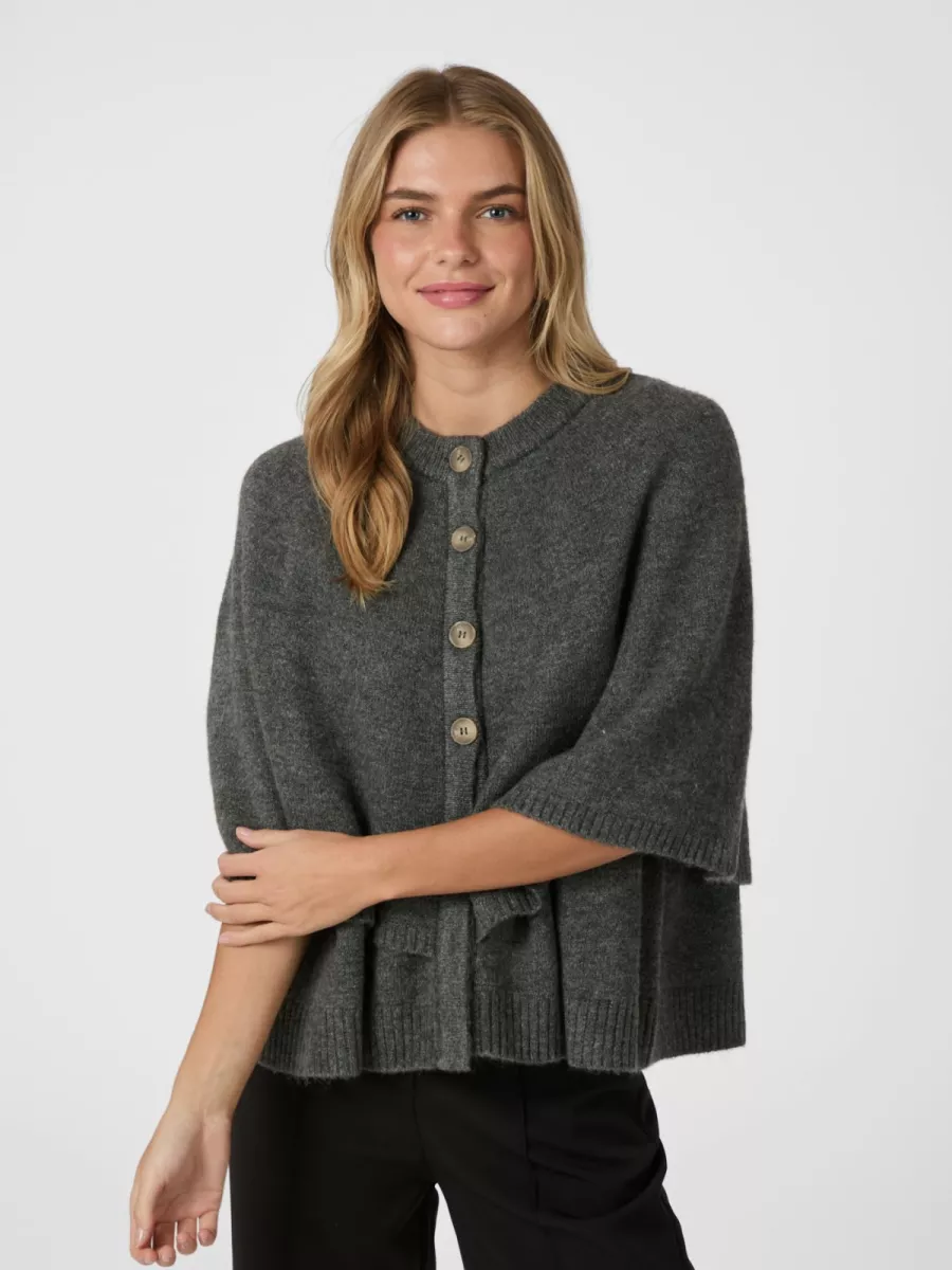 Neo Noir-Josei Double Knit Cape-165798-130 Grey-GRIJS