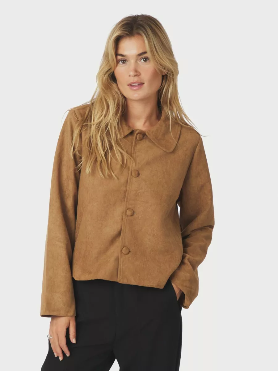 Neo Noir-Nilo Faux Suede Jacket-165954-604 Cognac-COGNAC