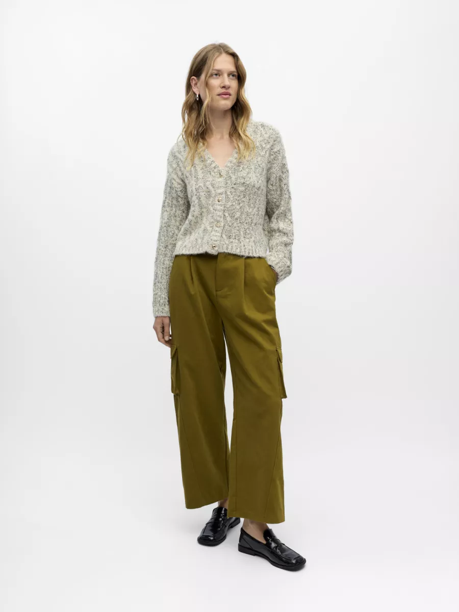 OBJECT-OBJINUK L/S LO KNIT PULLOVER 142-23047912-White Sand-ZAND