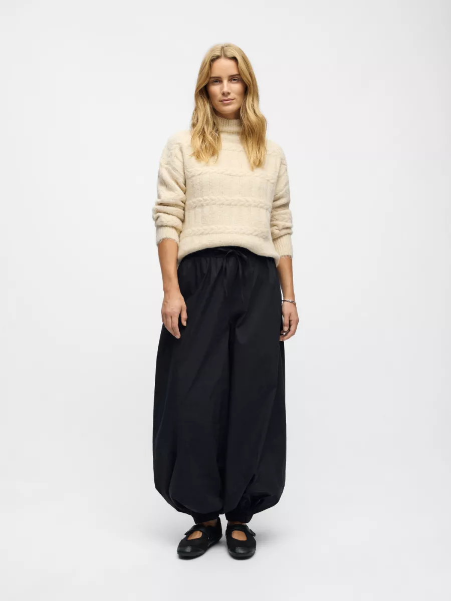 OBJECT-OBJKARA HW STRAIGHT PANT 142-23048013-Seal Brown-BRUIN