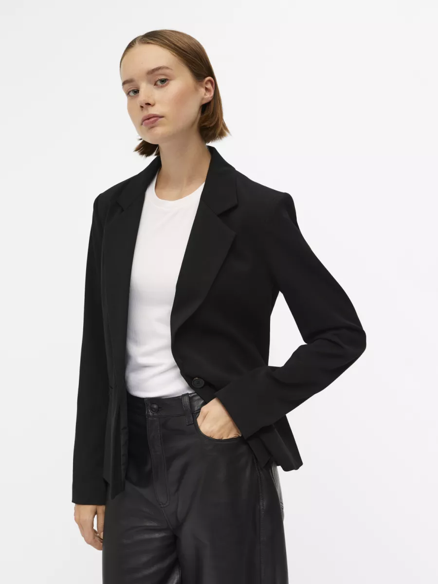 OBJECT-OBJLISA L/S BUTTON BLAZER NOOS-23043420-Black-BLACK
