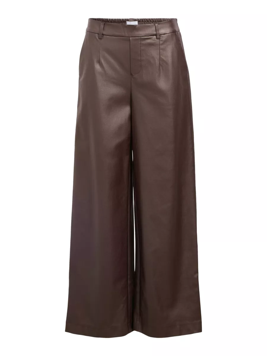 OBJECT-OBJMELBA LISA WIDE COATED PANT NOOS-23045831-Seal Brown-BRUIN