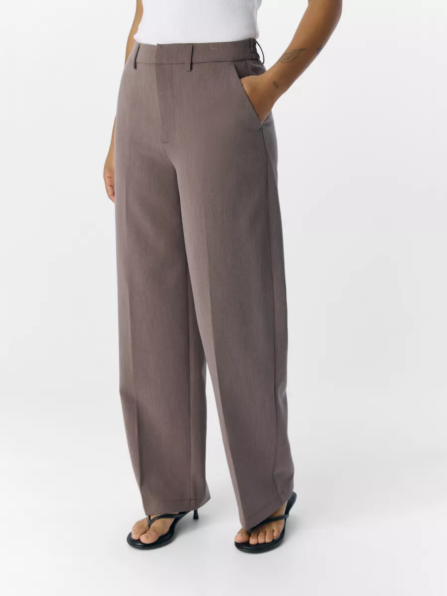 OBJECT-OBJSIGRID HW CASUAL PANT NOOS-23041828-Seal Brown-BRUIN