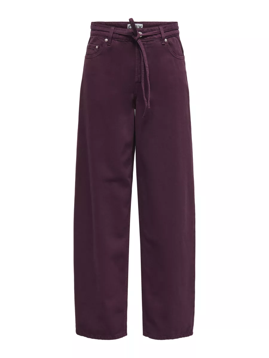 ONLY-ONLGIANNA-MILLY MW STR BELT PANT PN-15361939-Winetasting-BORDEAUX
