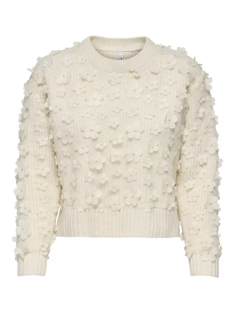 ONLY-ONLHUA LIFE LS FLOW DETAIL O-NEC CS-15370934-Birch-CREME