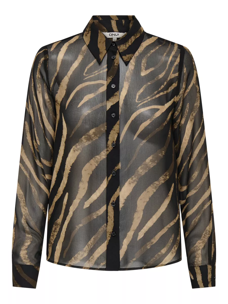 ONLY-ONLKEANA LIFE LS LOOSE SHIRT WVN-15359791-Black-BLACK