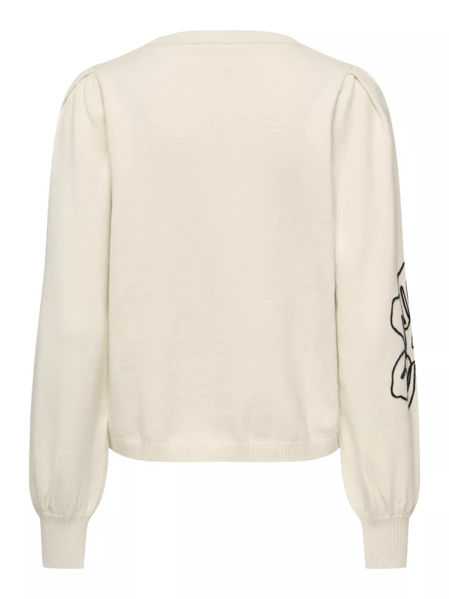 ONLY-ONLMAGNOLIA LS DETAIL PULLOVER KNT-15367757-Whitecap Gray-GRIJS MELEE