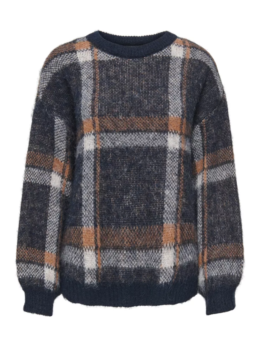 ONLY-ONLMARION LIFE LS O-NECK KNT-15361354-Night Sky-NAVY