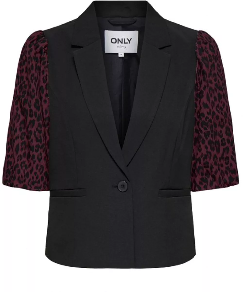 ONLY-ONLMELLIE LIFE S/S MIX BLAZER TLR C-15363405-Winetasting-ROOD COMBINATIES
