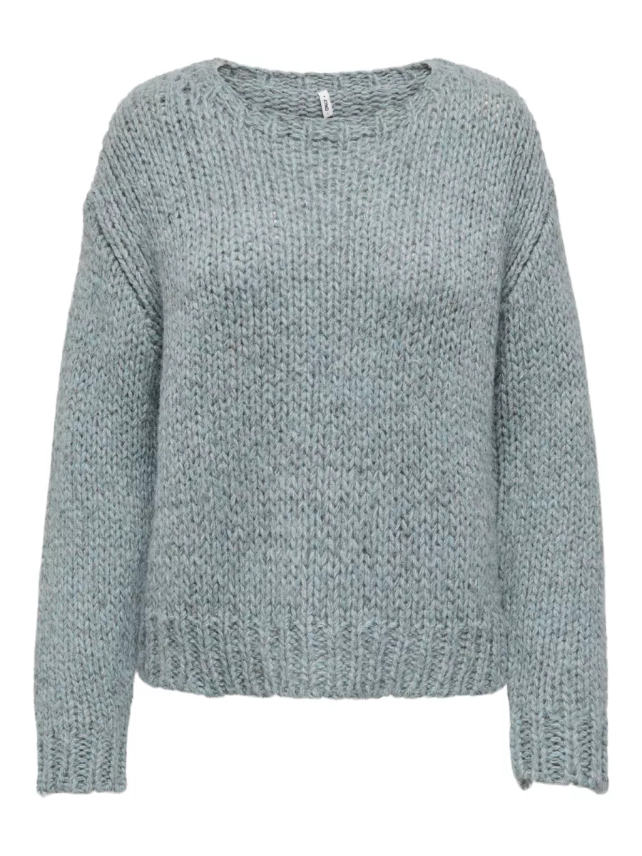 ONLY-ONLMILLE LS O-NECK KNT-15358518-Arona-BLUE