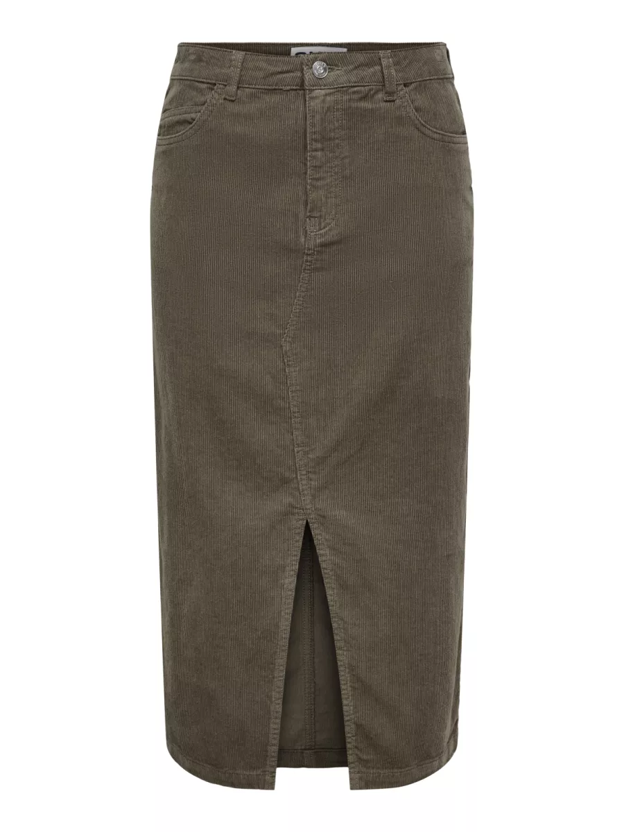 ONLY-ONLMOXIE HW LONG SLIT CORD SKIRT CC-15325088-Coffee Quartz-CAFE