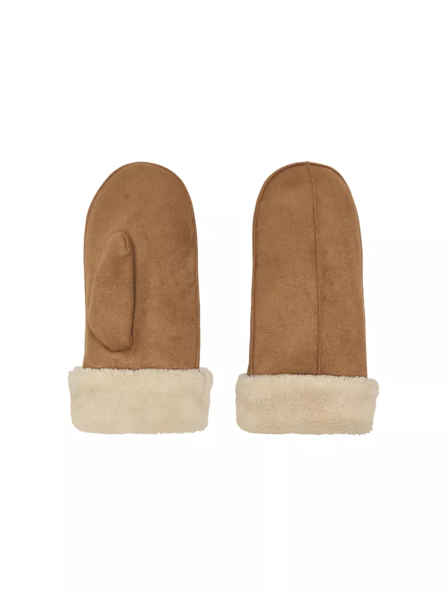 ONLY-ONLNICKI FAUX SUEDE MITTENS ACC-15343621-Chipmunk-BRUIN