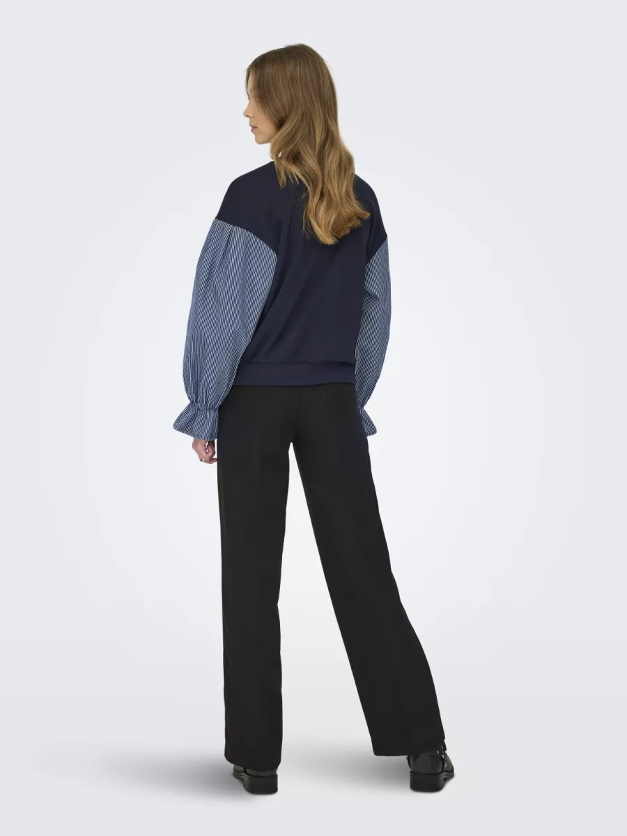 ONLY-ONLNINA L/S O-NECK MIX CS SWEAT-15374740-Night Sky-NAVY