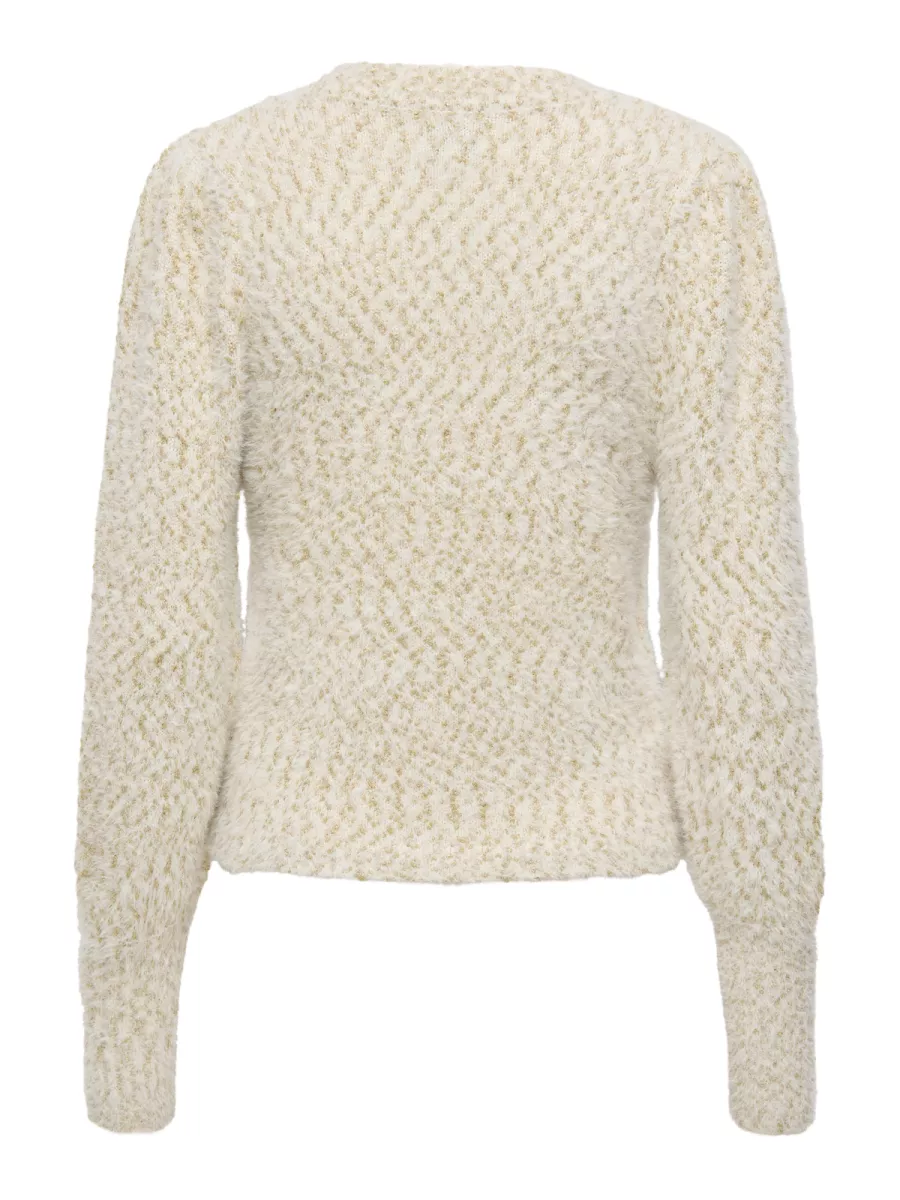 ONLY-ONLROSETTE LS CARDIGAN CS KNT-15259423-Egret-CREME