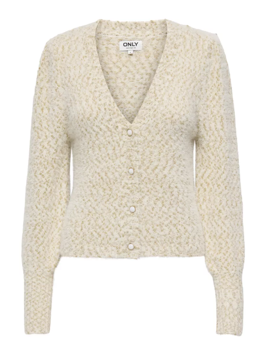 ONLY-ONLROSETTE LS CARDIGAN CS KNT-15259423-Egret-CREME