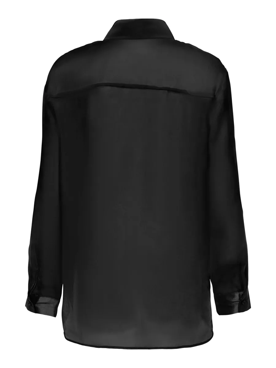 ONLY-ONLSTELLA LIFE LS LOOSE SHIRT WVN-15358407-Black-BLACK