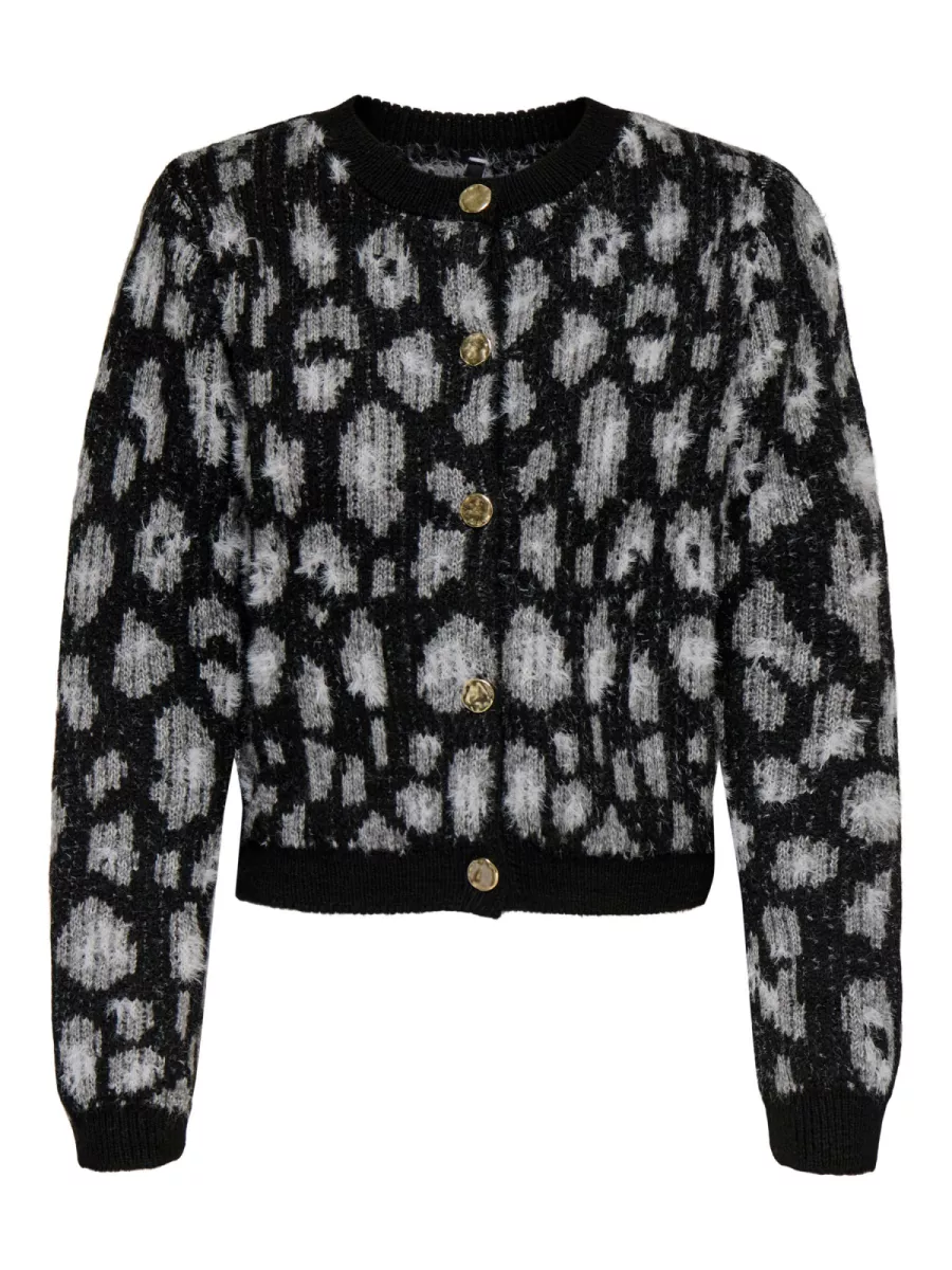 ONLY-ONLSYBILLE LS JQ BUTTON CARDIGAN CS-15358214-Black-BLACK