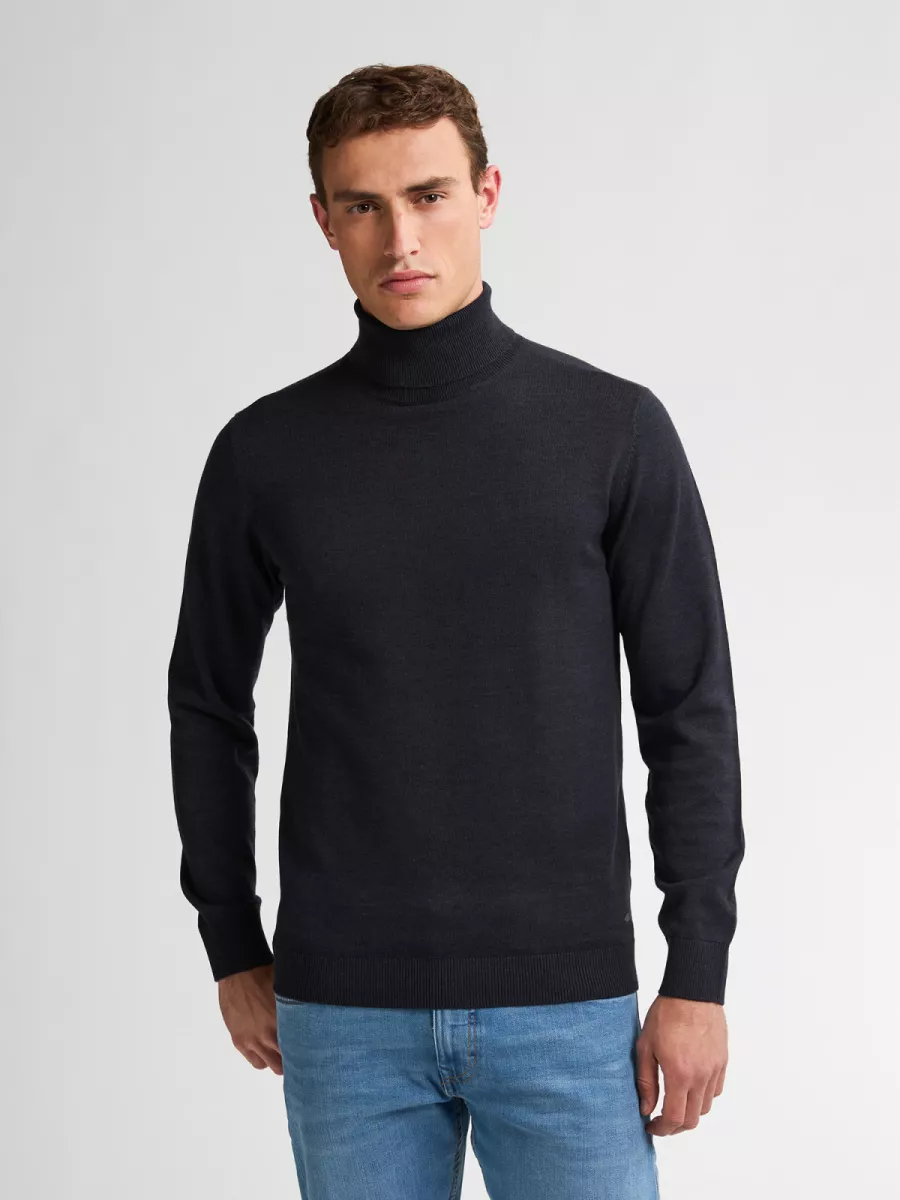 PETROL INDUSTRIES-Men Knitwear Collar Basic-M-ROS-KWC260-5120 Sky captain-NAVY