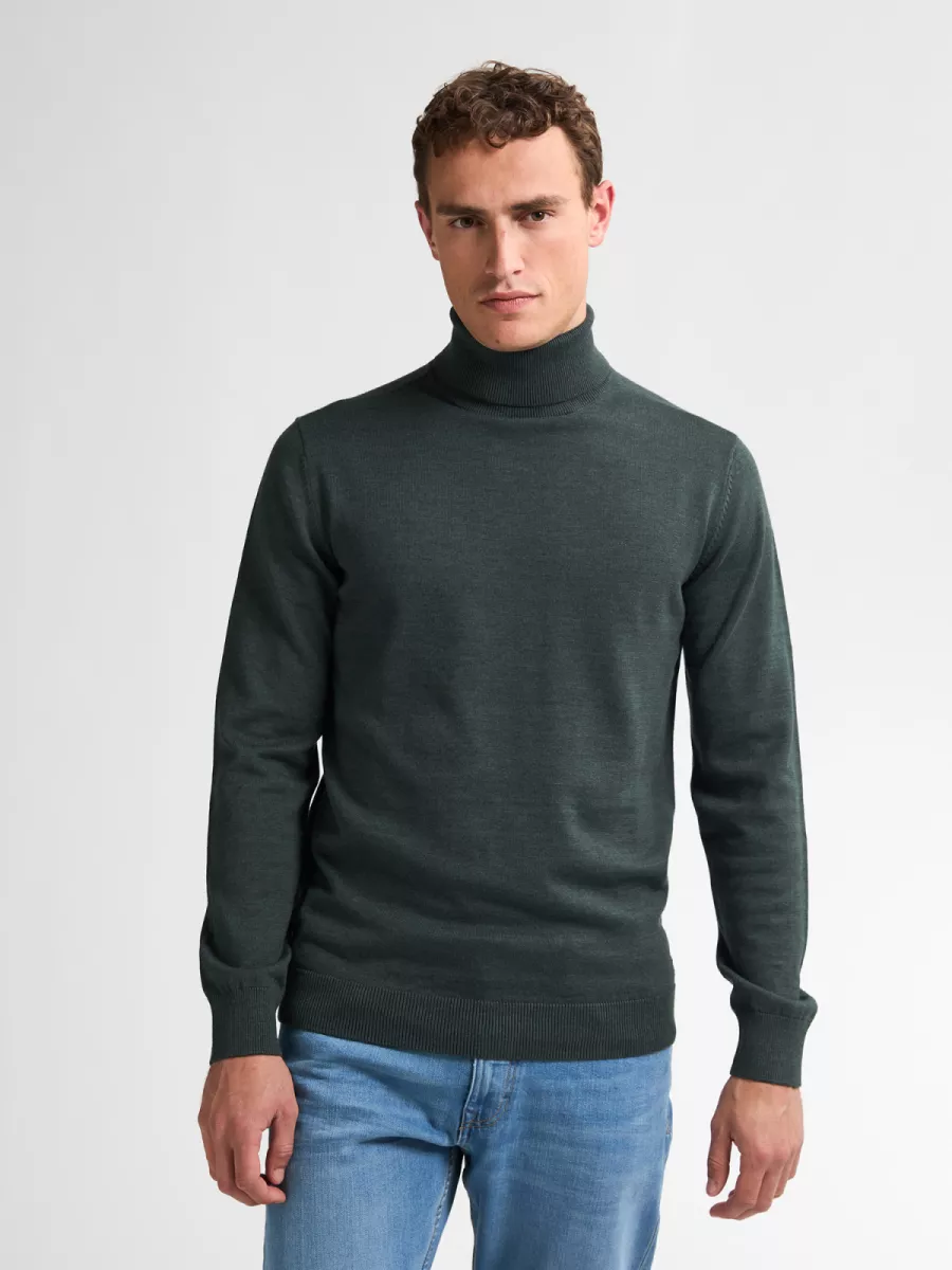 PETROL INDUSTRIES-Men Knitwear Collar Basic-M-ROS-KWC260-6089 Bottle-FLESSENGROEN