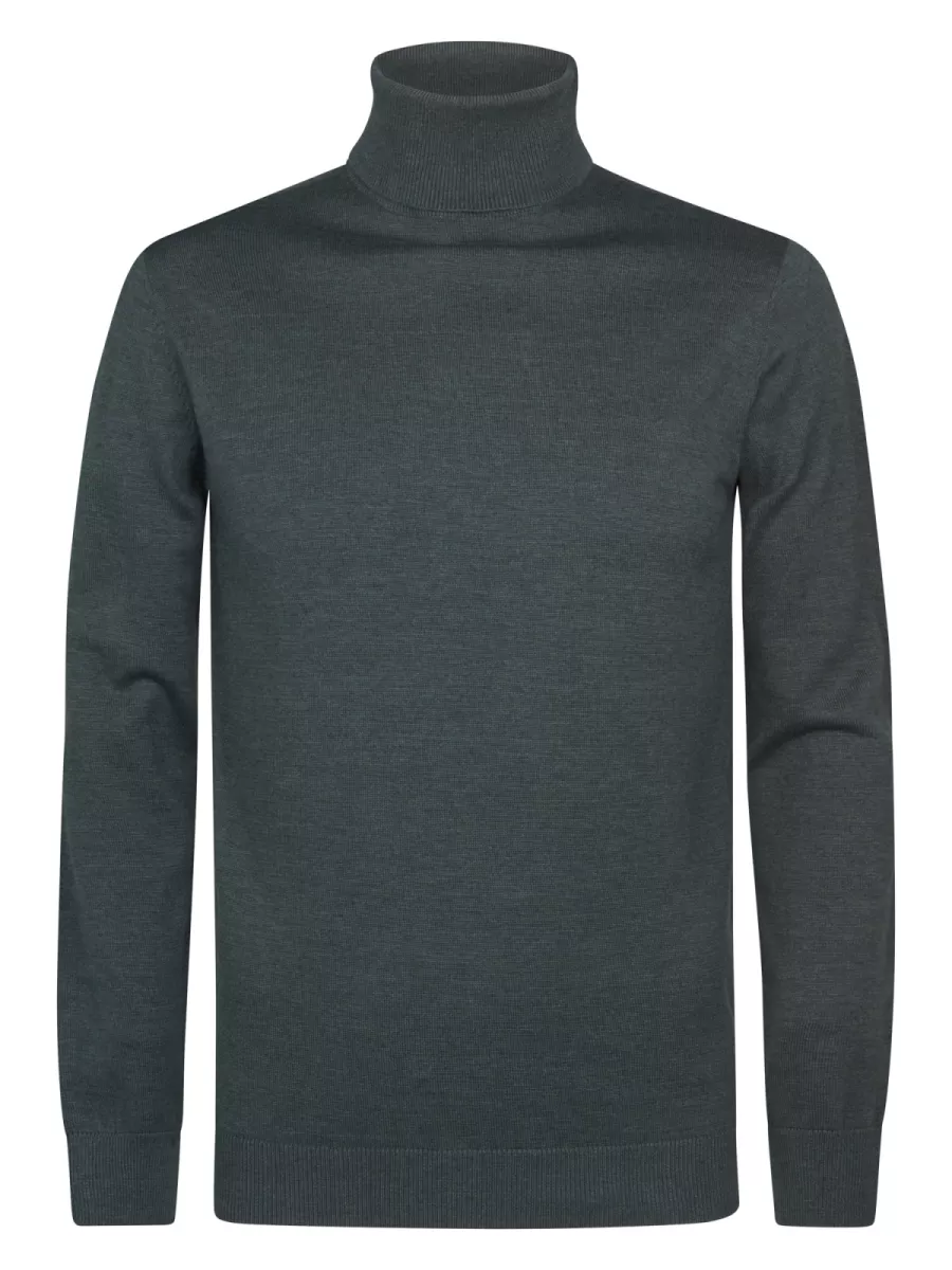 PETROL INDUSTRIES-Men Knitwear Collar Basic-M-ROS-KWC260-6089 Bottle-FLESSENGROEN