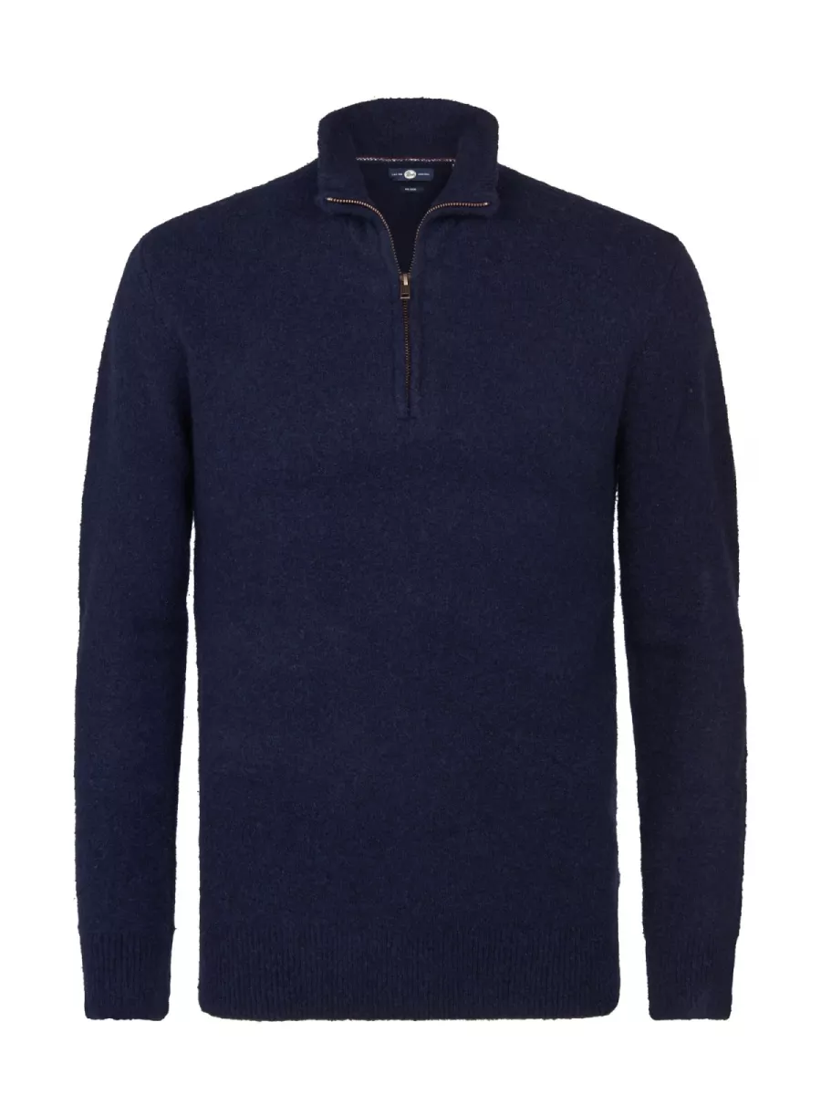 PETROL INDUSTRIES-Men Knitwear Collar-M-3050-KWC290-5090 Deep capri-BLAUW